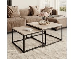 Meubella - Salontafel Styler - Beige - set van 2