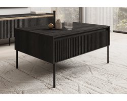 Meubella - Salontafel Timoteo - Mat zwart - 100 cm