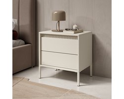 Meubella - Saran - Nachtkastje - Beige - 54 cm