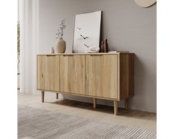 Meubella - Selwood - Dressoir - Eikenpatroon - 139x43x74 cm