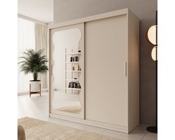 Meubella - Sentoji - Kledingkast - Beige - 180x62x200 cm