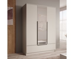 Meubella - Skyer - Kledingkast 3-deurs - Beige - 135x51x193 cm