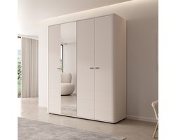 Meubella - Sorello - Kledingkast 4 deurs - Beige - 180x56x211 cm