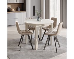 Meubella - South - Eetkamertafel - Beige