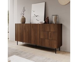 Meubella - Tahiti - Dressoir - Donker eiken - 160 cm