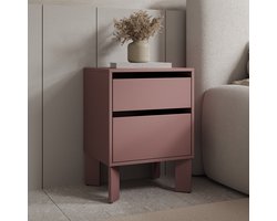 Meubella - Tivaro - Nachtkastje - Terracotta - 48x41x67 cm