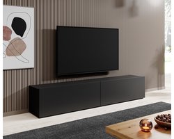 Meubella - TV-Meubel Asilento - Mat zwart - 180 cm