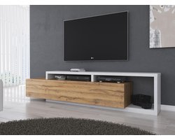 Meubella - TV-Meubel Bello - Eiken - Wit - 219 cm