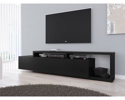 Meubella - TV-Meubel Bello - Mat Zwart - 219 cm