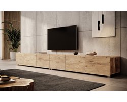 Meubella - TV-Meubel Calabas - Kastanje - 300 cm