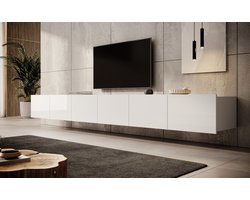 Meubella - TV-Meubel Calabas - Wit - 300 cm