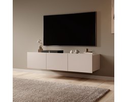 Meubella - TV-Meubel Calgary - Beige - 150 cm - Hangend of Staand