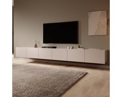 Meubella - TV-Meubel Calgary - Beige - 300 cm - Hangend of Staand