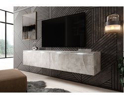 Meubella - TV-Meubel Dixon - Betonlook - 140 cm