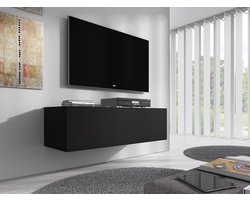 Meubella - TV-Meubel Flame - Mat Zwart - 100 cm