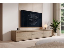 Meubella - TV-Meubel Fortunato - Eiken - 180 cm - Met lades