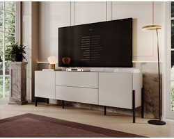 Meubella - TV-Meubel Jordy - Beige - 204 cm - Met lades