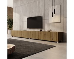 Meubella - TV-Meubel Kenderes - Eiken - 300 cm