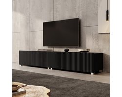 Meubella - TV-Meubel Kenderes - Zwart - 200 cm