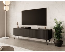 Meubella - TV-Meubel Lima - Zwart - 163 cm