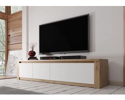 Meubella - TV-Meubel Melody - Wit - Eiken - 170 cm