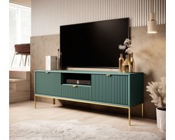 Meubella - TV-Meubel Navil 2 - Groen - 154 cm