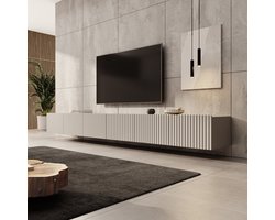 Meubella - TV-Meubel Pepinos - Beige - 300 cm