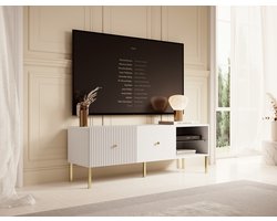 Meubella - TV-Meubel Vermont - Wit - 138 cm