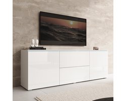 Meubella - TV-Meubel Vico - Wit - 180 cm