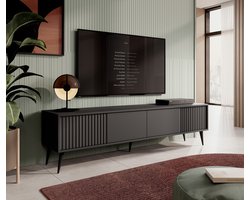 Meubella - TV-Meubel Winq 2 - Antraciet - 180 cm