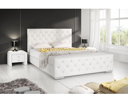 Meubella - Tweepersoonsbed Aventura Diamond - Wit - 180x200 cm