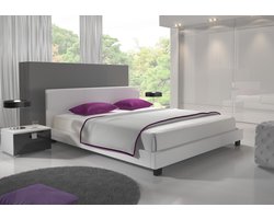 Meubella - Tweepersoonsbed George - Wit - 160x200 cm