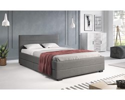 Meubella - Tweepersoonsbed Loox - Grijs - 140x200 cm