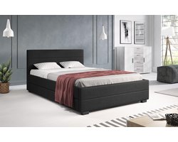 Meubella - Tweepersoonsbed Loox - Zwart - 140x200 cm