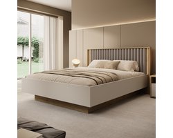 Meubella - Tweepersoonsbed Riggs - Beige - 160x200 cm