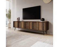Meubella - Umbra - TV-Meubel - Donker eikenpatroon - 183x40x54 cm