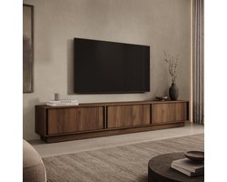 Meubella - Uvera - TV-Meubel - Walnootpatroon - 230x35x41 cm