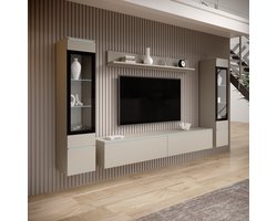 Meubella - Variety - Wandmeubel - Beige - 180x33x32 cm