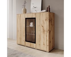 Meubella - Verity 7 - Dressoir - Eikenpatroon - 120x40x103 cm