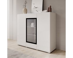 Meubella - Verity 7 - Dressoir - Wit hoogglans - 120x40x103 cm
