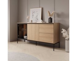 Meubella - Vicious - Dressoir met LED - Eiken - 167x41x85 cm