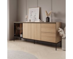 Meubella - Vicious - Dressoir met LED - Eiken - 201x41x85 cm