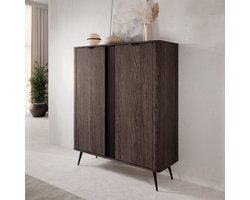 Meubella - Victoria - Dressoir - Donker eiken - 113x38x134 cm