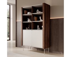 Meubella - Vitrinekast Lux - Beige - 105 cm