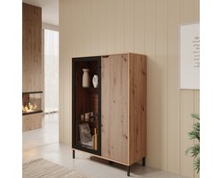 Meubella - Vitrinekast Malaika - Eiken - 93 cm