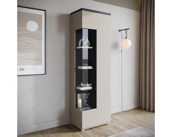 Meubella - Vitrinekast Sekai - Beige - 55 cm