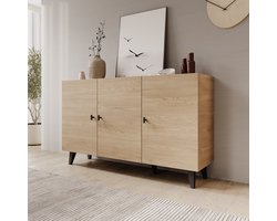 Meubella - Vornas - Dressoir - Eikenpatroon - 151x40x90 cm