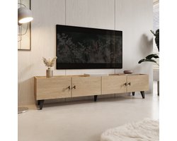 Meubella - Vornas - TV-Meubel - Eikenpatroon - 200x40x45 cm