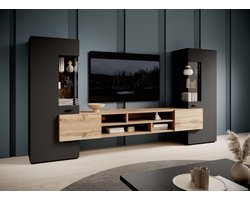 Meubella - Wandmeubel Charo - Zwart