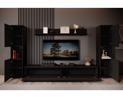 Meubella - Wandmeubel Pure XL - Zwart